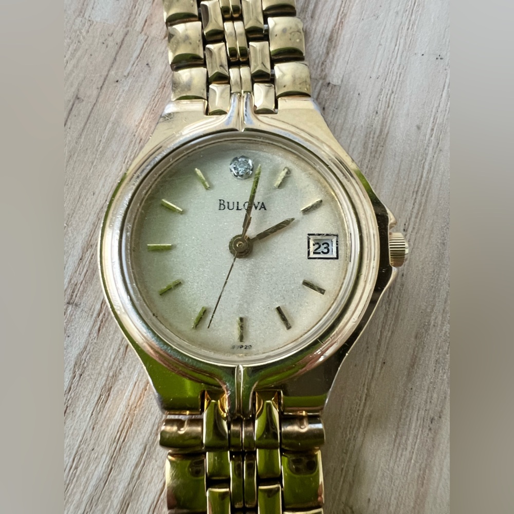 Bulova Gold Women's Watch with Cream Dial